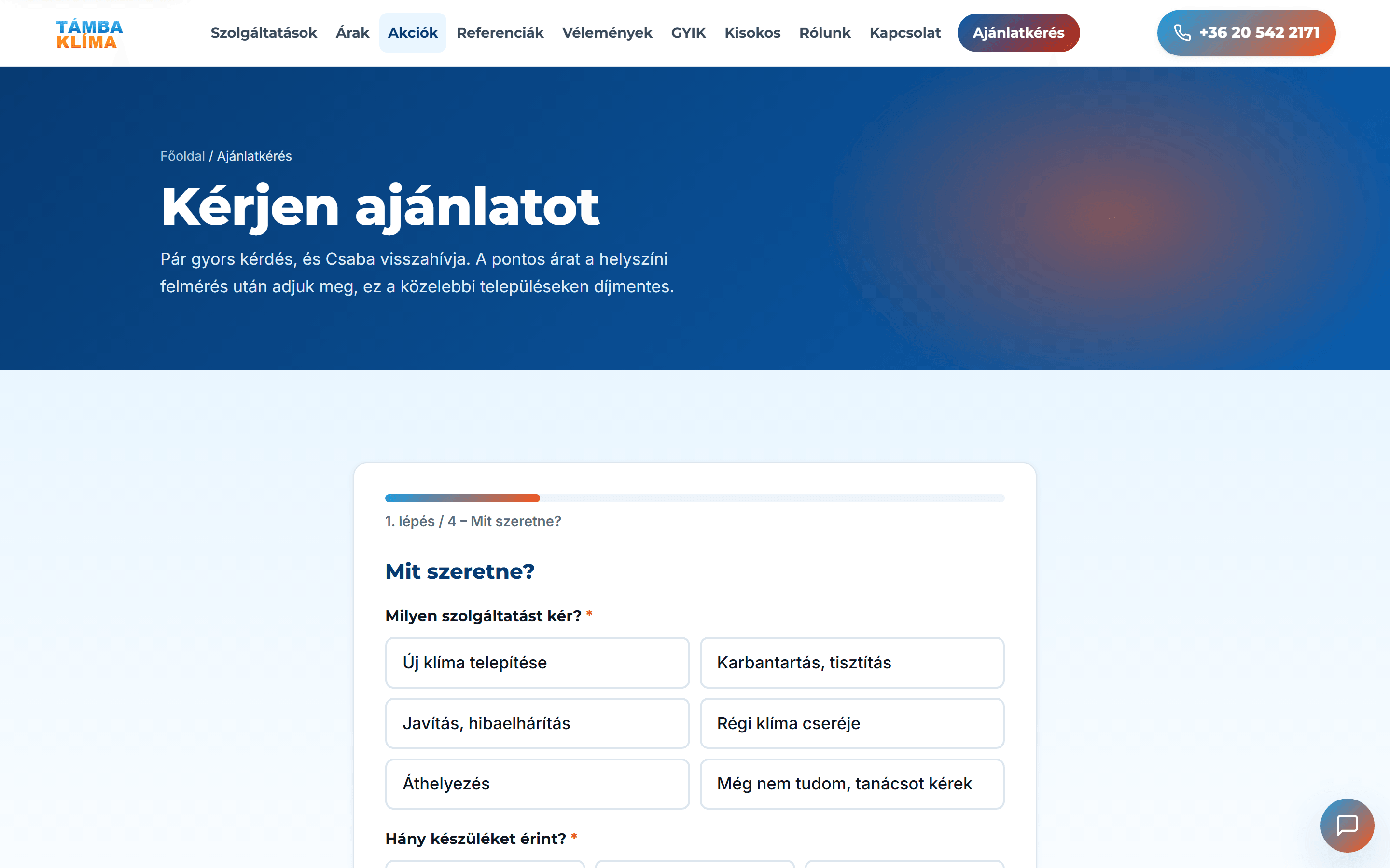 A Támba Klíma élő ajánlatkérője