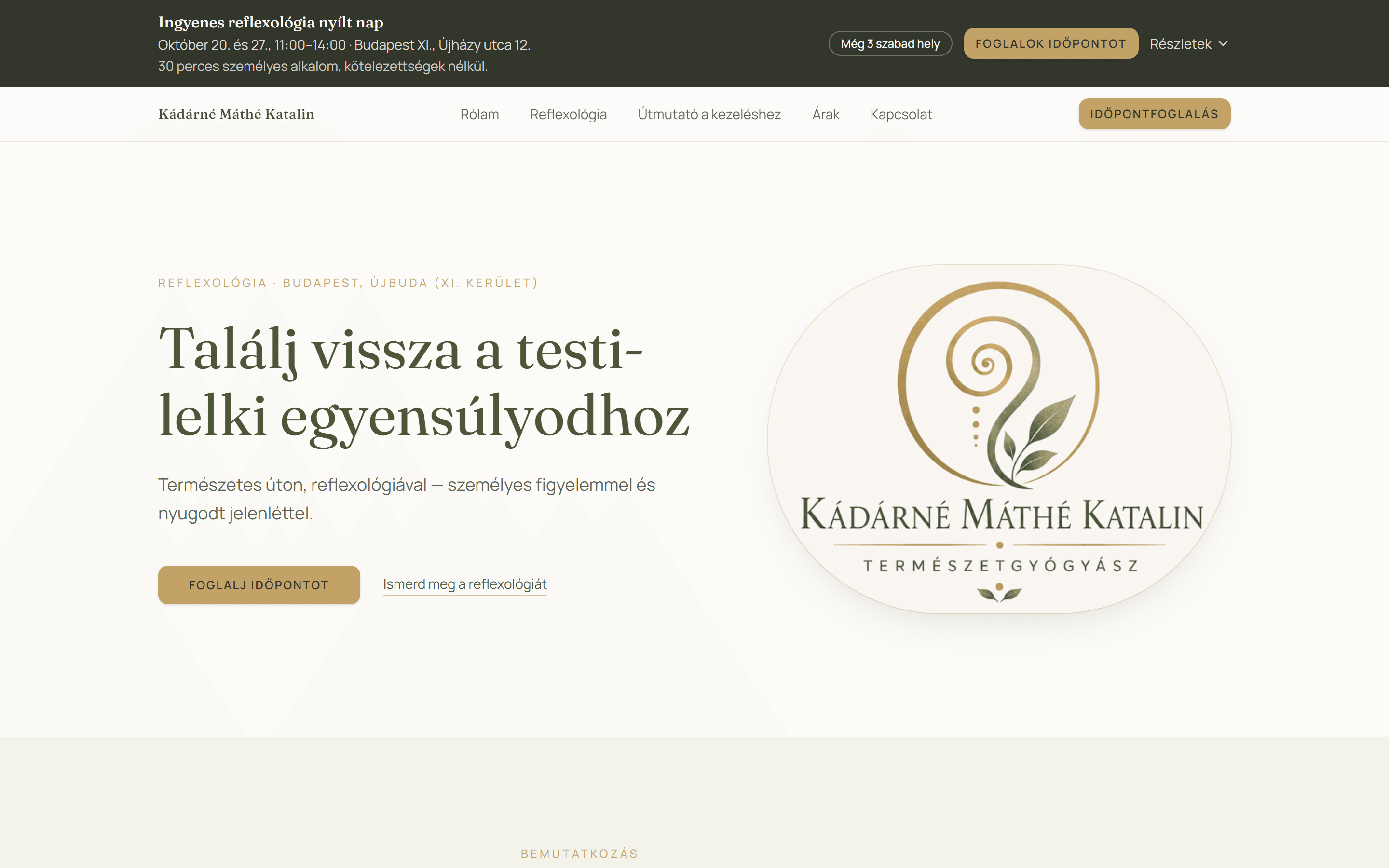 Újra természetes úton weboldala